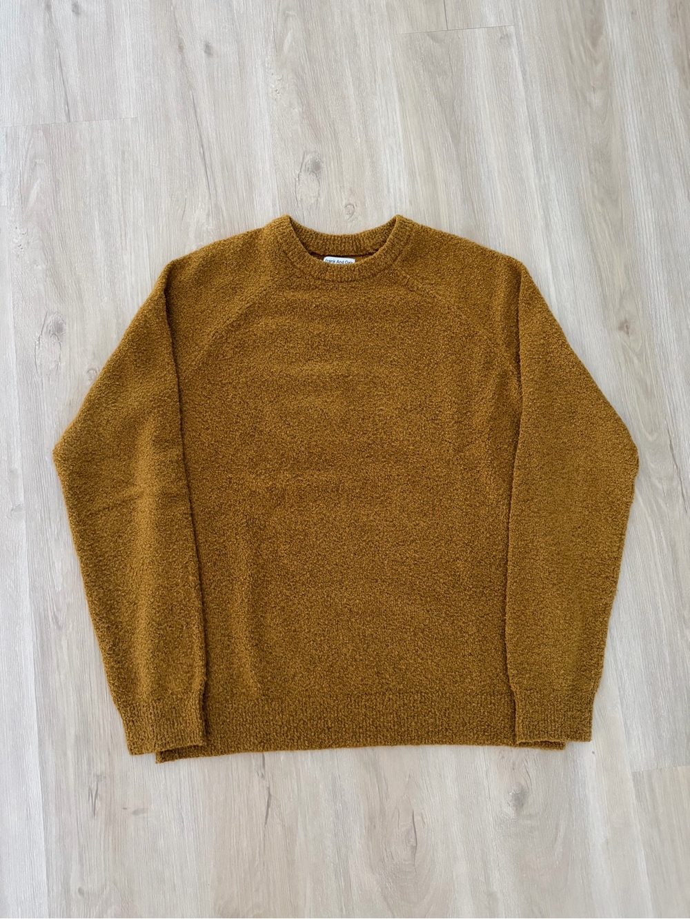 Frank And Oak Knit Mustard Sweater, Size Medium